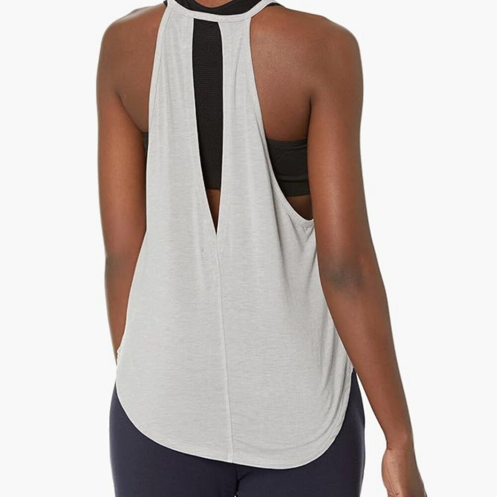 prAna Womens Foundation Slit Back Tank - White - Size M - Picture 2 of 5